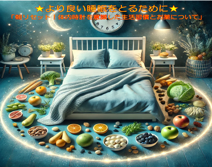 ★より良い睡眠をとるために★「朝リセット！体内時計を意識した生活習慣とお薬について」